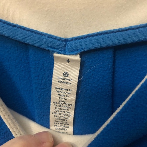 Lululemon Blue Fleece Long sleeve size 4 - Picture 3 of 5